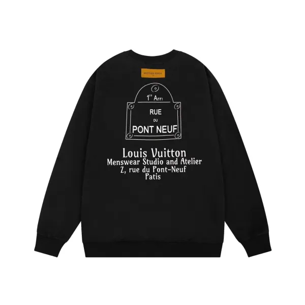 LV【LOUIS VUITTON  公式旗艦店】ルイヴィトン 丸首の衛衣 スウェット ご好評に付き再入荷！241217