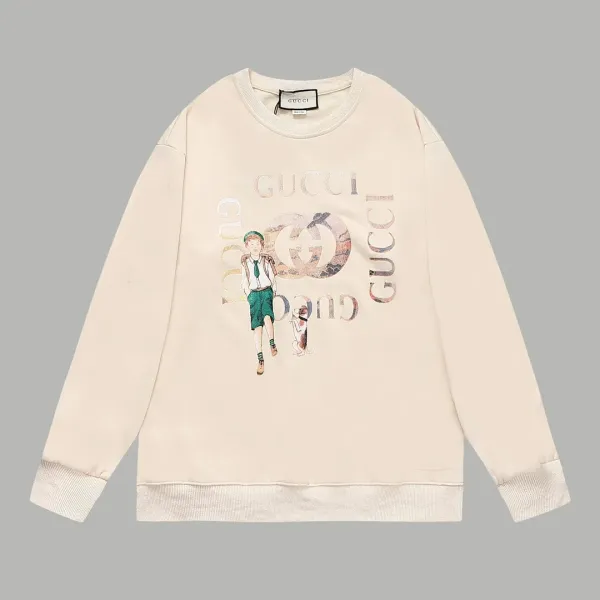 【GUCCI  公式旗艦店】グッチ 丸首の衛衣 スウェットご好評に付き再入荷 240811