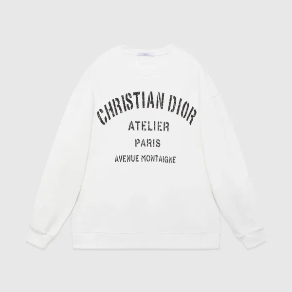 【DIOR 公式旗艦店】ディオール  丸首の衛衣 スウェットご好評に付き再入荷 241114