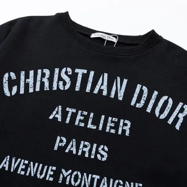 【DIOR 公式旗艦店】ディオール  丸首の衛衣 スウェットご好評に付き再入荷 241114