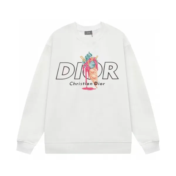 【DIOR 公式旗艦店】ディオール  丸首の衛衣 スウェットご好評に付き再入荷 241025