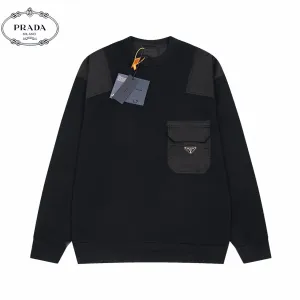 【PRADA 公式旗艦店】プラダ  丸首の衛衣  スウェットご好評に付き再入荷    241113
