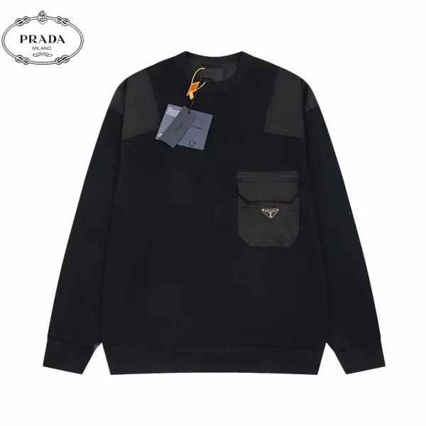 【PRADA 公式旗艦店】プラダ  丸首の衛衣  スウェットご好評に付き再入荷    241113