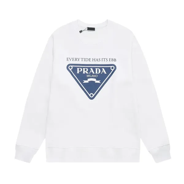 【PRADA 公式旗艦店】プラダ  丸首の衛衣 スウェットご好評に付き再入荷 240809