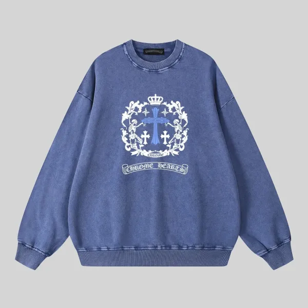 【CHROME HEARTS 公式旗艦店】クロムハーツ  丸首の衛衣  スウェットご好評に付き再入荷  241025