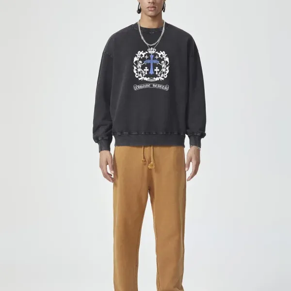 【CHROME HEARTS 公式旗艦店】クロムハーツ  丸首の衛衣  スウェットご好評に付き再入荷  241025