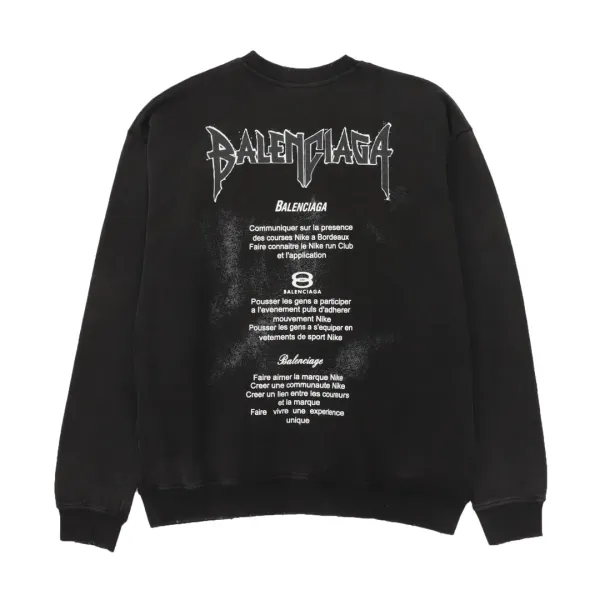 【BALENCIAGA 公式旗艦店】バレンシアガ 丸首の衛衣 スウェット ご好評に付き再入荷!241127 【BALENCIAGA 公式旗艦店】バレンシアガ 丸首の衛衣 スウェット ご好評に付き再入荷!241127