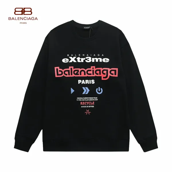 【BALENCIAGA 公式旗艦店】バレンシアガ 丸首の衛衣 スウェット ご好評に付き再入荷 240809