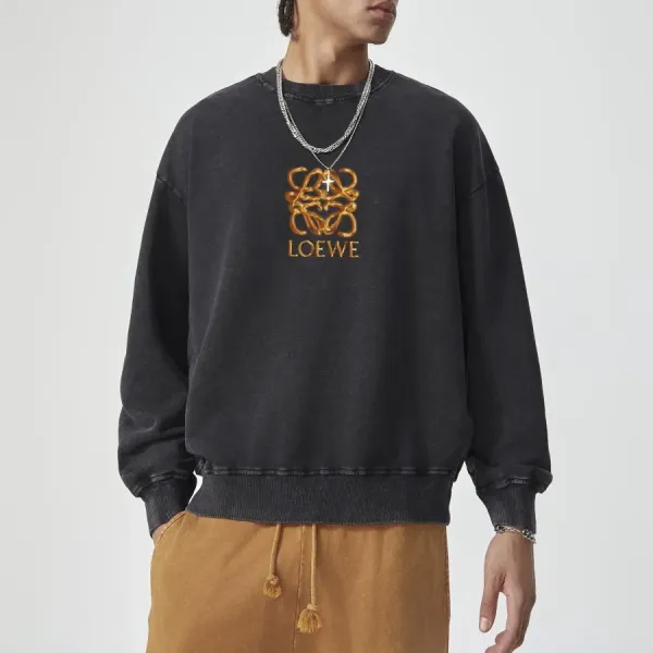 【LOEWE 公式旗艦店】ロエベ 丸首の衛衣 スウェット ご好評に付き再入荷！241115