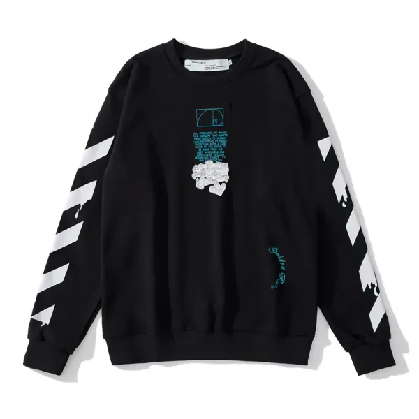 【OFF-WHITE  公式旗艦店】オフホワイト 丸首の衛衣  スウェットご好評に付き再入荷！ 241127