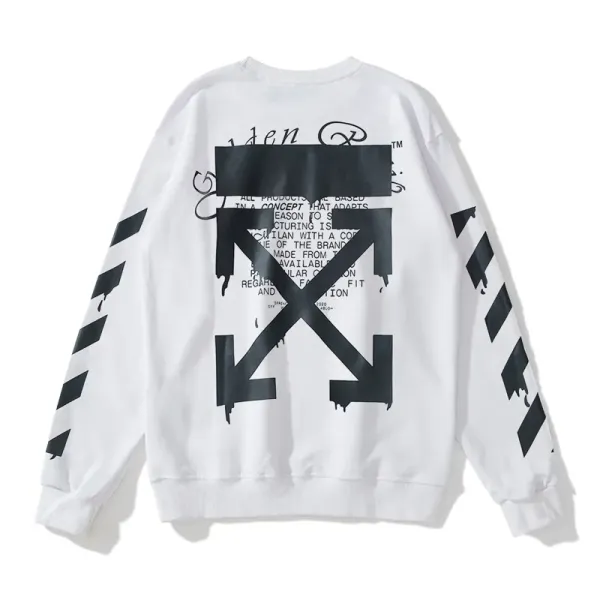 【OFF-WHITE  公式旗艦店】オフホワイト 丸首の衛衣  スウェットご好評に付き再入荷！ 241127