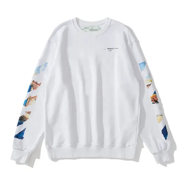 【OFF-WHITE  公式旗艦店】オフホワイト 丸首の衛衣  スウェットご好評に付き再入荷！ 241127