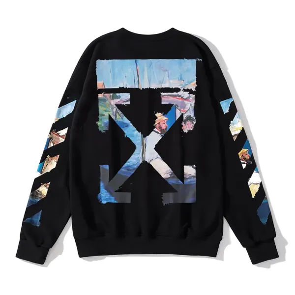【OFF-WHITE  公式旗艦店】オフホワイト 丸首の衛衣  スウェットご好評に付き再入荷！ 241127