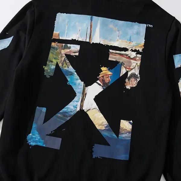 【OFF-WHITE  公式旗艦店】オフホワイト 丸首の衛衣  スウェットご好評に付き再入荷！ 241127