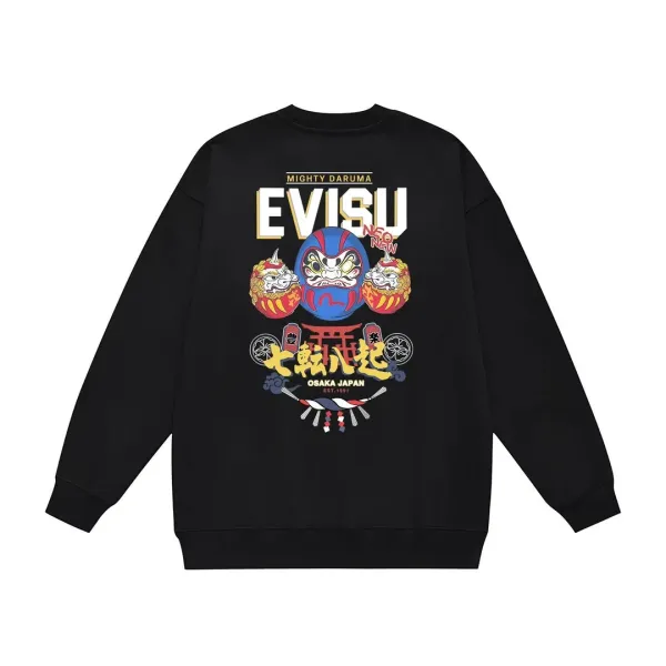 【EVISU 公式旗艦店】エヴィス 丸首の衛衣 スウェット ご好評に付き再入荷 240816