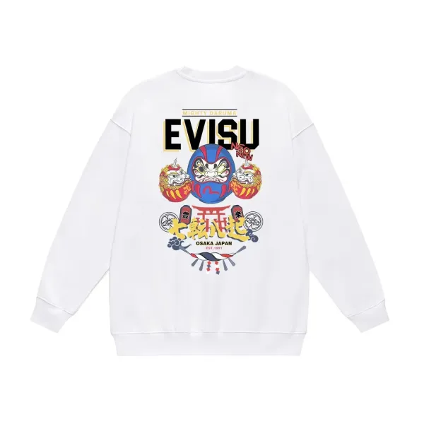 【EVISU 公式旗艦店】エヴィス 丸首の衛衣 スウェット ご好評に付き再入荷 240816