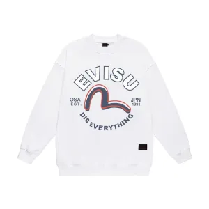 【EVISU 公式旗艦店】エヴィス 丸首の衛衣 スウェット ご好評に付き再入荷 240816