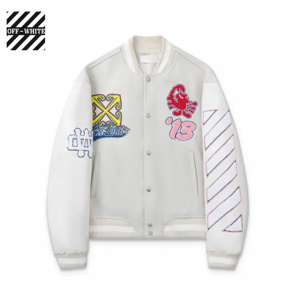 【OFF-WHITE  公式旗艦店】オフホワイト  野球着  ジャケット着ご好評に付き再入荷！241216