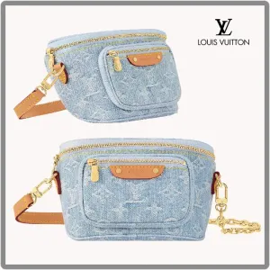 LV   24AW◆LOUIS VUITTON ルイヴィトン◆ミニ バムバッグ モノグラム・デニム M83353  17*12*9.5CM  240919