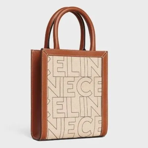 【CELINE】セリーヌ ロゴプリント入り ミニ バーティカル カバ 17*20*4cm