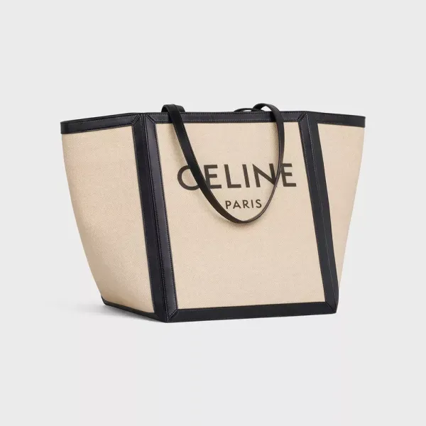 【CELINE】セリーヌ 22年春夏新作 カバ ラージスクエア キャンバス トートバッグ 27 X 31 X 25 CM