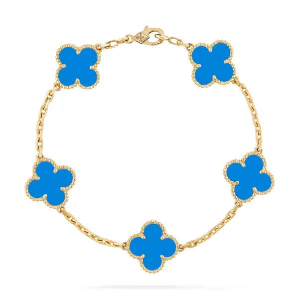 【Vancleef & Arpels】 ヴィンテージ アルハンブラ ブレスレット、5モチーフ
