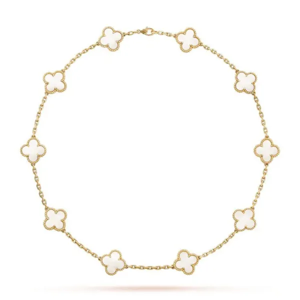 【Vancleef & Arpels】 ヴィンテージ アルハンブラ ネックレス、10モチーフ