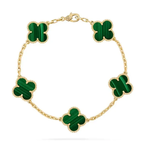 【Vancleef & Arpels】 ヴィンテージ アルハンブラ ブレスレット、5モチーフ