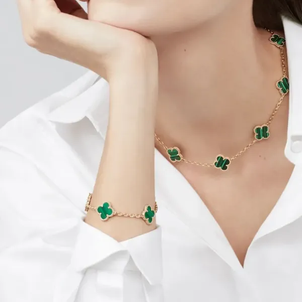 【Vancleef & Arpels】 ヴィンテージ アルハンブラ ブレスレット、5モチーフ