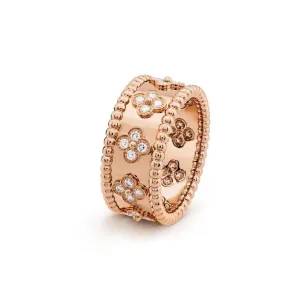 【Vancleef & Arpels】 ペルレ クローバー リング、ミディアムモデル