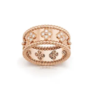 【Vancleef & Arpels】 ペルレ クローバー リング、ミディアムモデル