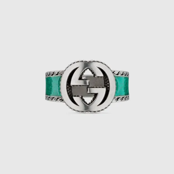 GUCCI エナメル インターロッキングG ブレスレット