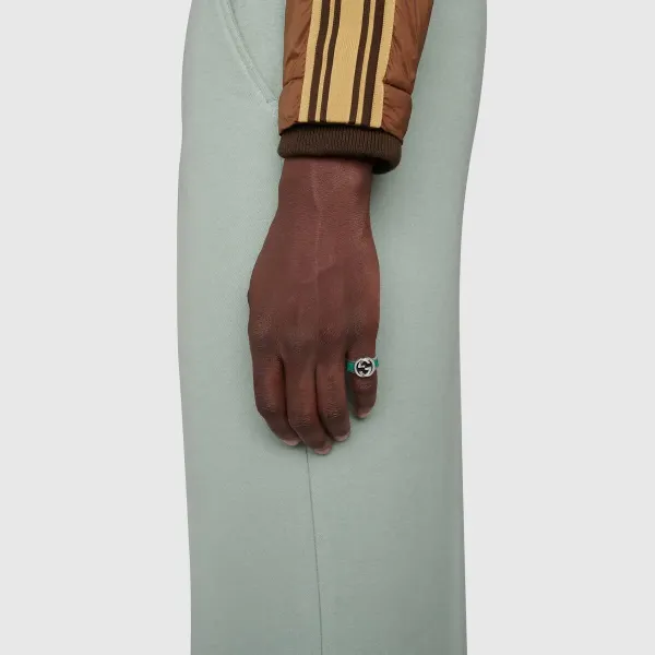 GUCCI エナメル インターロッキングG ブレスレット