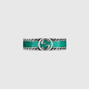 GUCCI エナメル インターロッキングG ブレスレット