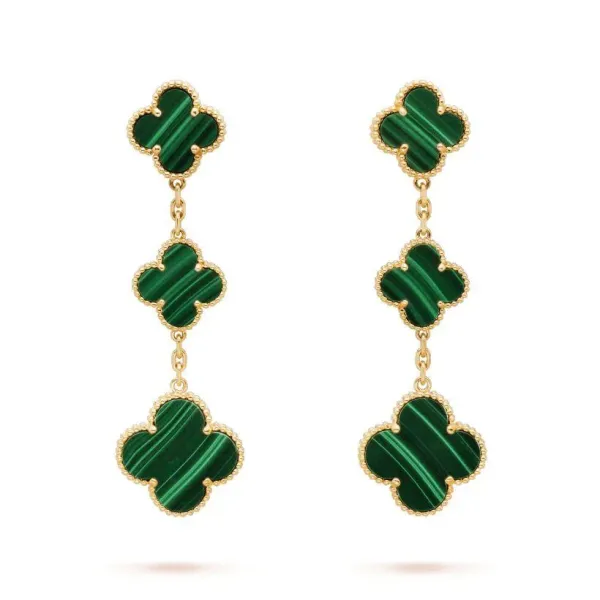【Vancleef & Arpels】 マジック アルハンブラ イヤリング、3モチーフ