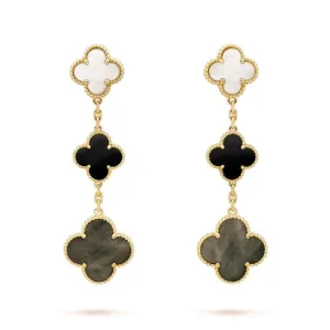 【Vancleef & Arpels】 マジック アルハンブラ イヤリング、3モチーフ