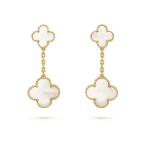 【Vancleef & Arpels】 マジック アルハンブラ イヤリング、2モチーフ