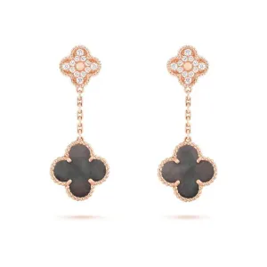 【Vancleef & Arpels】 マジック アルハンブラ イヤリング、2モチーフ