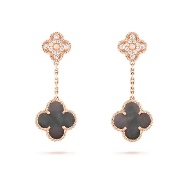 【Vancleef & Arpels】 マジック アルハンブラ イヤリング、2モチーフ