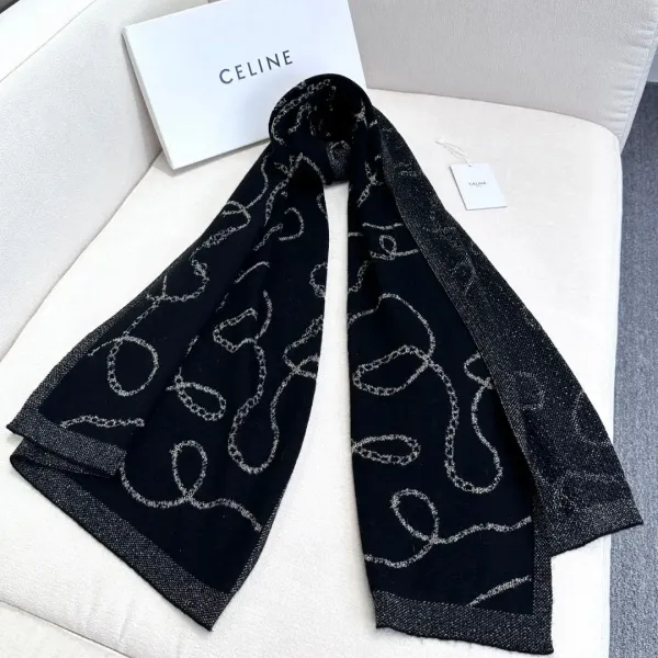 【CELINE セリーヌ】スカーフ  62*195CM  241108
