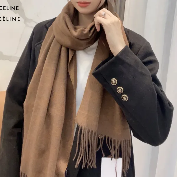 【CELINE セリーヌ】スカーフ 37*200CM  241108