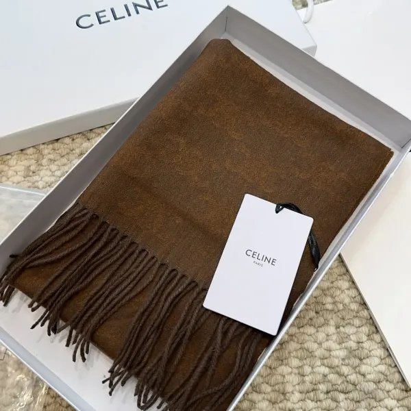 【CELINE セリーヌ】スカーフ 37*200CM  241108