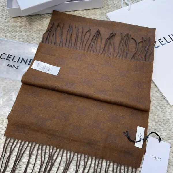 【CELINE セリーヌ】スカーフ 37*200CM  241108
