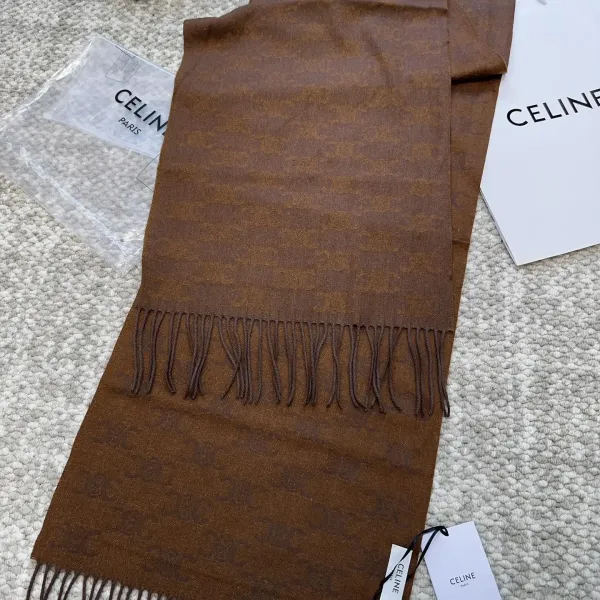 【CELINE セリーヌ】スカーフ 37*200CM  241108