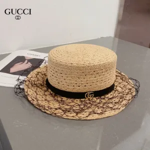 【GUCCI  クッチ】【数量限定】 麦わら帽子