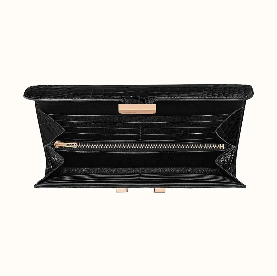 【2026】【HERMES】Constance long wallet アリゲーター ノワー