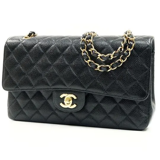 【2026】【CHANEL】マトラッセ25Wフラップチェーンショルダーバッグ A01112 キャビアスキン