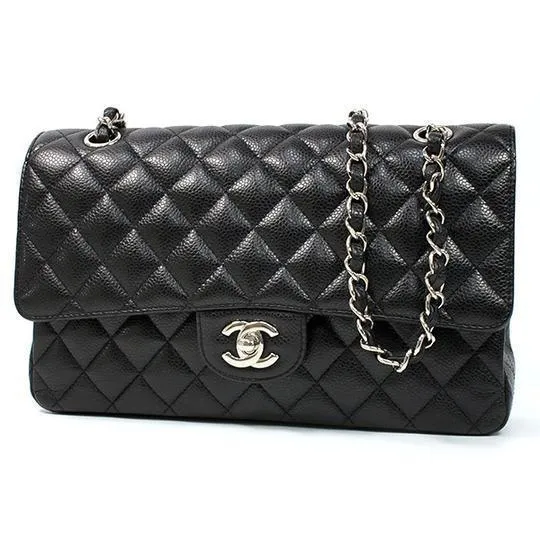 【2026】【CHANEL】マトラッセ25Wフラップチェーンショルダーバッグ A01112 キャビアスキン