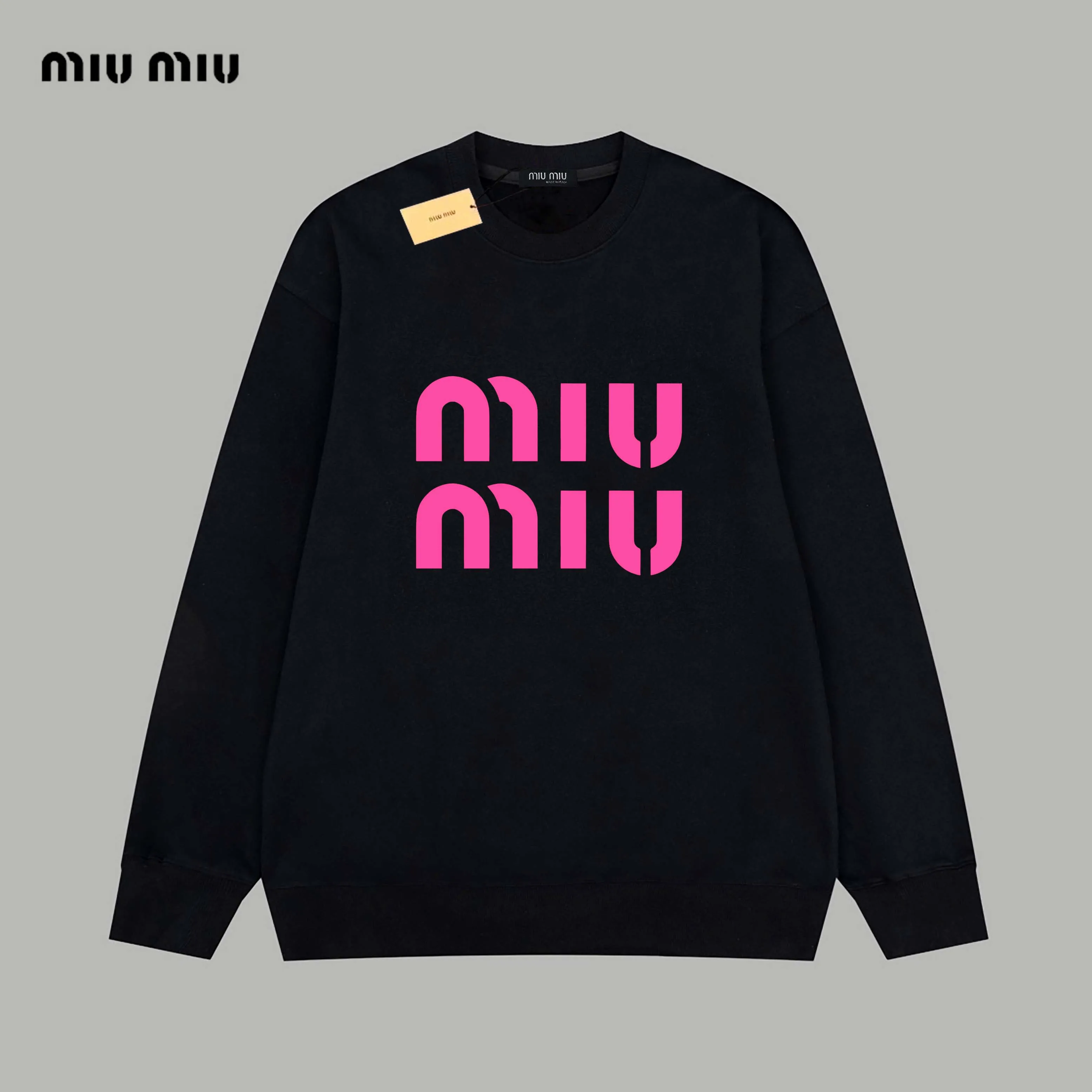 【2026】【Miumiu 公式旗艦店】ミュウミュウ  丸首の衛衣 スウェット ご好評に付き再入荷！241122