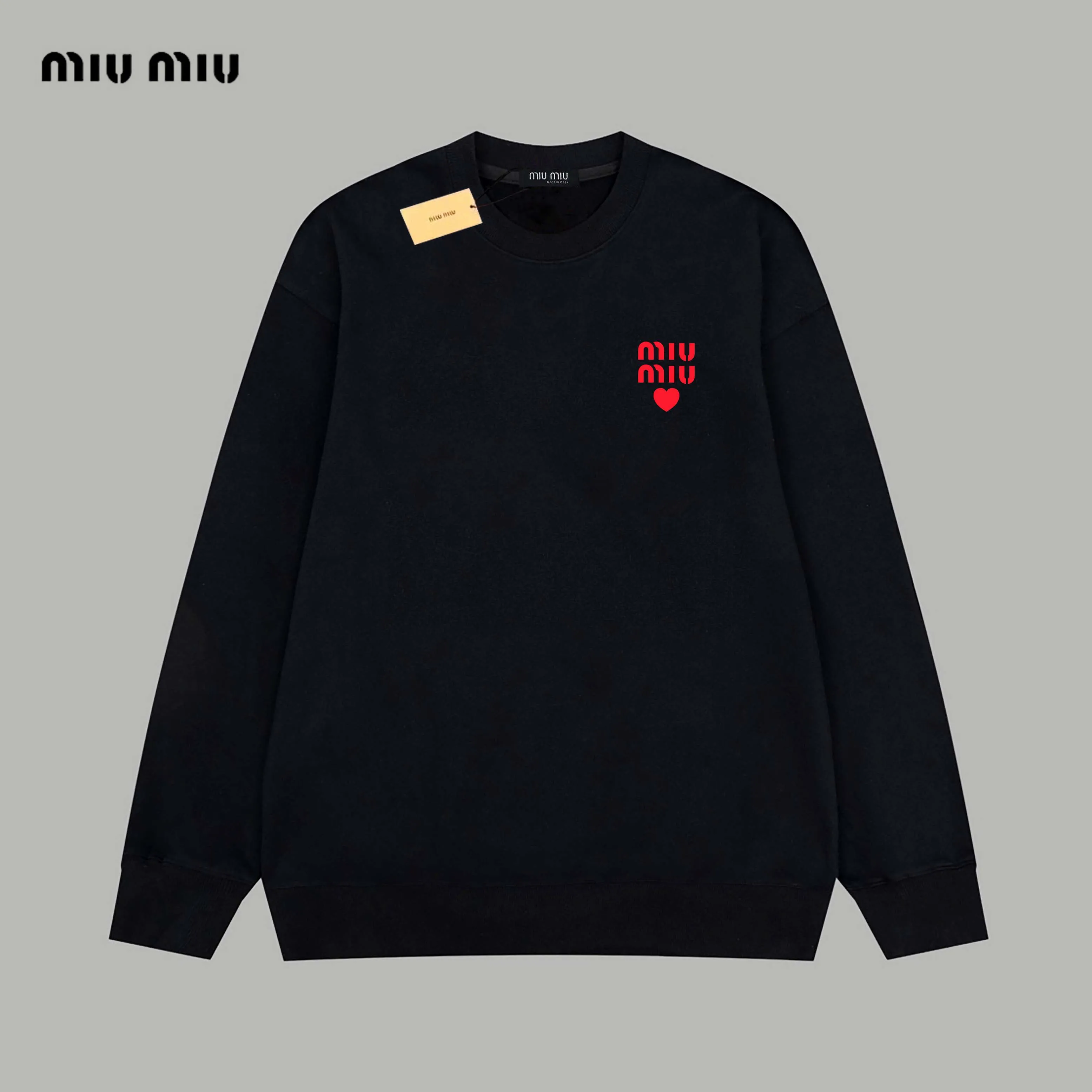 【2026】【Miumiu 公式旗艦店】ミュウミュウ  丸首の衛衣 スウェット ご好評に付き再入荷！241122